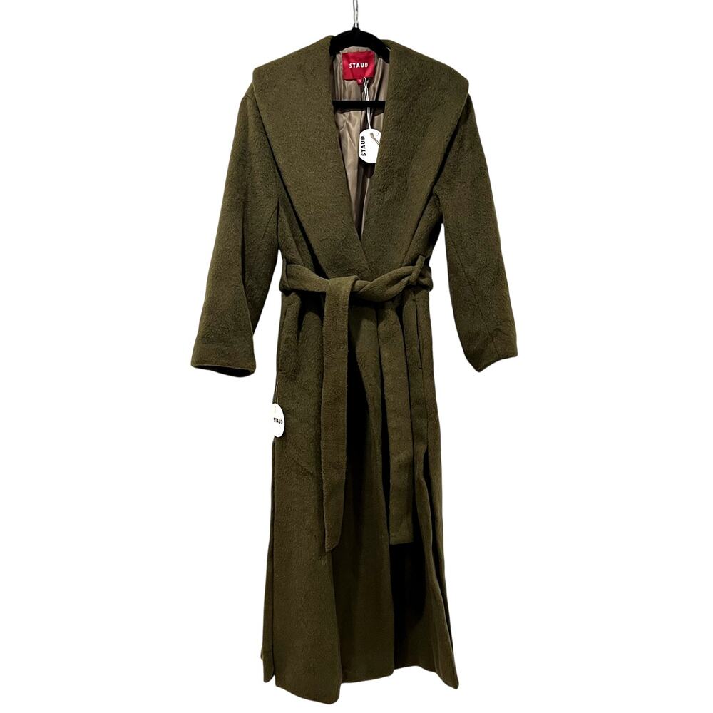 STAUD Dakota Belted Wool Alpaca Blend Coat - NWT - Picture 3 of 10